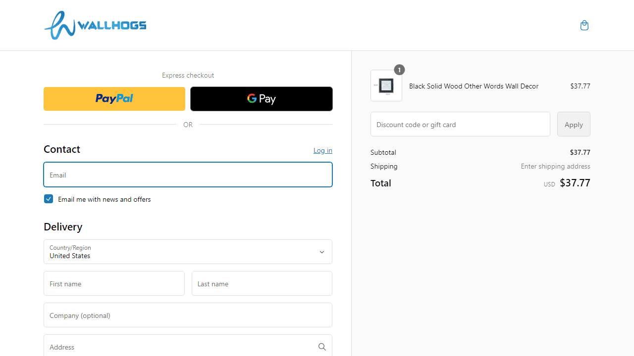 How to apply Wallhogs coupon code